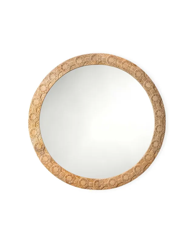 Relief Carved Round Mirror — Jamie Young Co LED General Lighting  