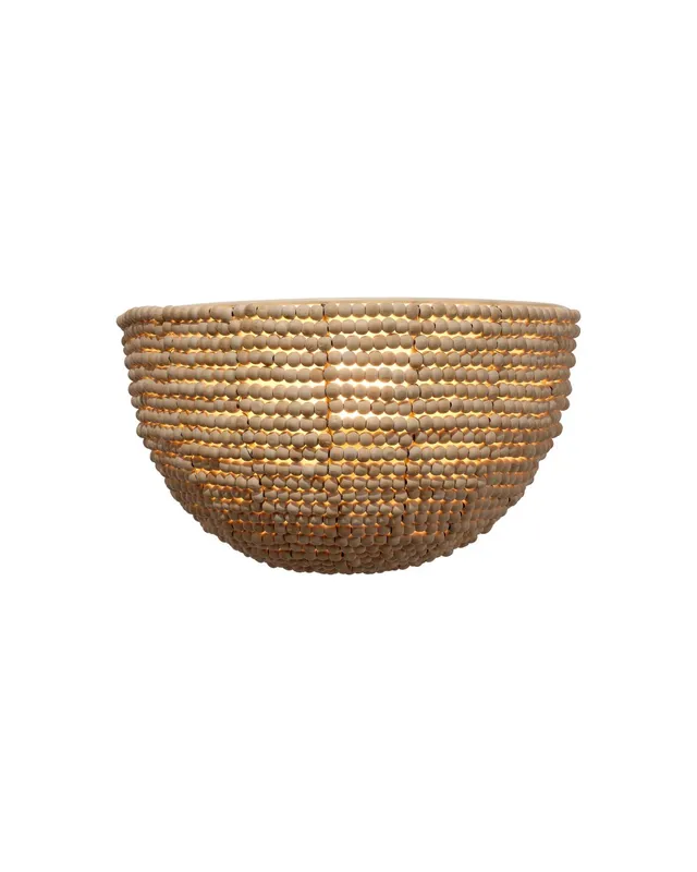Barnacle Beaded Demi Lune Sconce — Jamie Young Co LED Wall Lights  