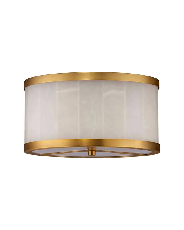 Upsala Alabaster Flush Mount Ceiling Light - Small — Jamie Young Co LED Pendant Lights  