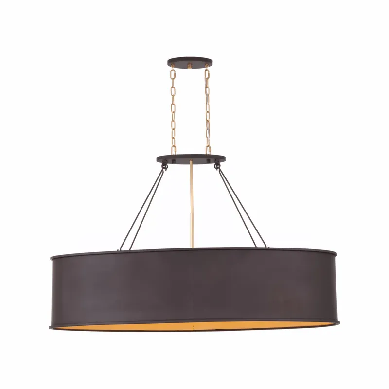 Cannery 5 Light Linear - Dark Bronze & French Gold — Varaluz Lighting LED Linear Lights  