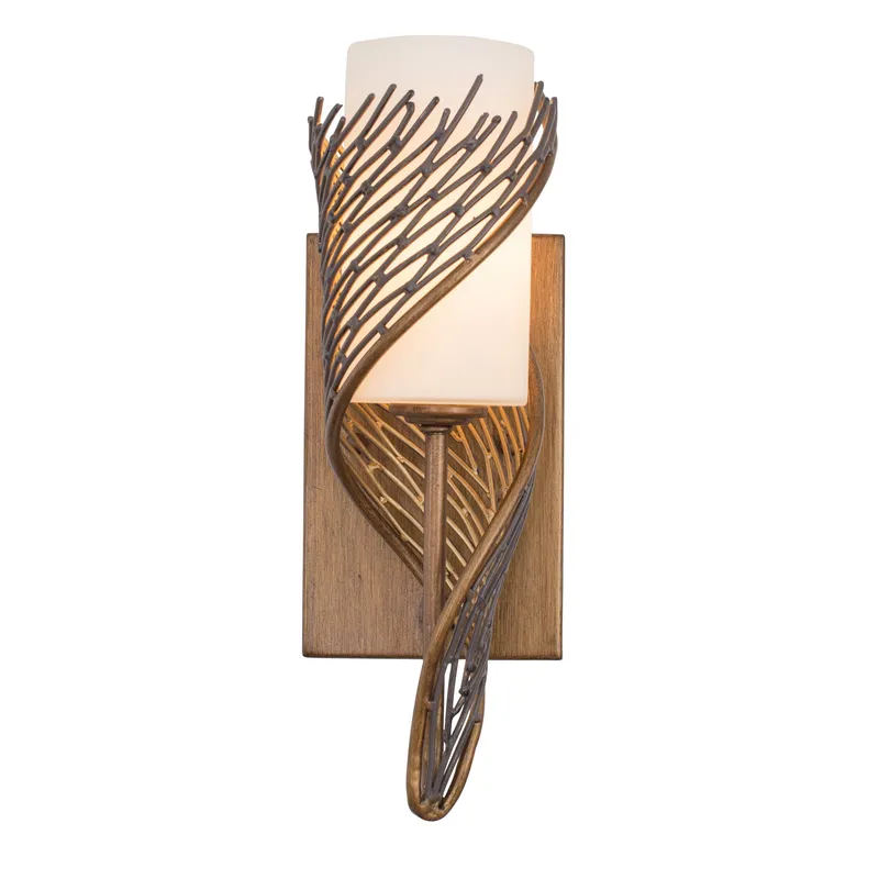 Flow 1 Light Left Sconce - Hammered Ore — Varaluz Lighting LED Wall Lights  