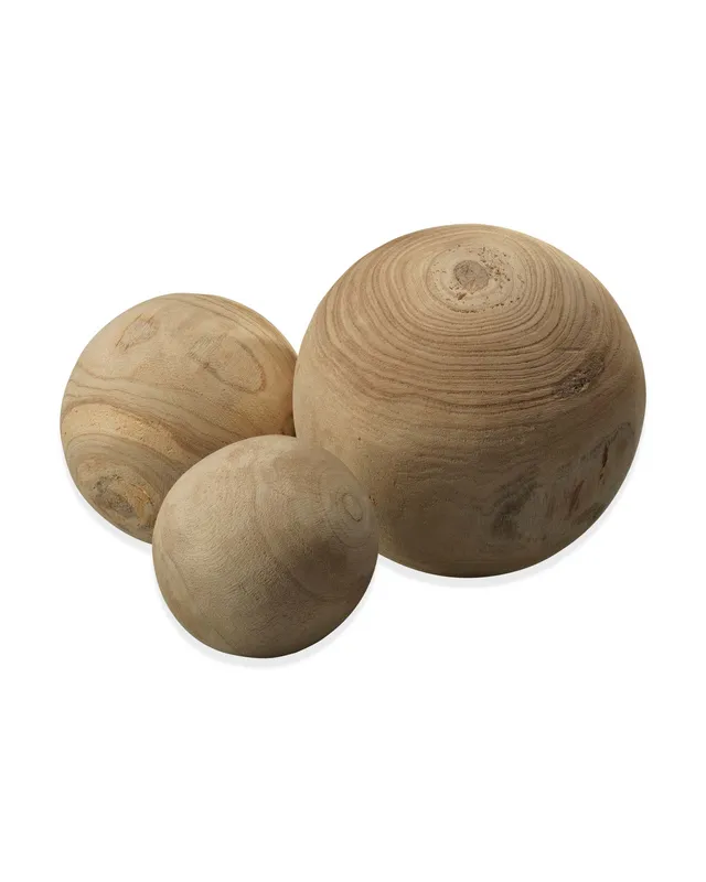 Malibu Wood Balls (Set Of 3) — Jamie Young Co LED Spotlights  
