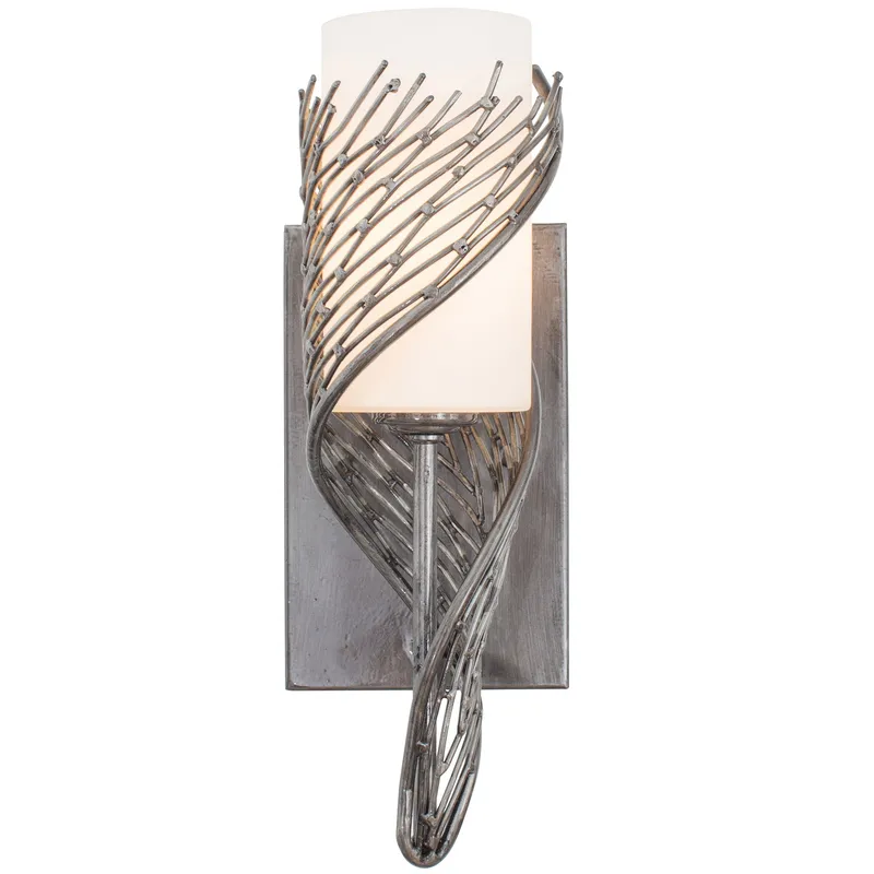 Flow 1 Light Left Sconce - Steel — Varaluz Lighting LED Wall Lights  