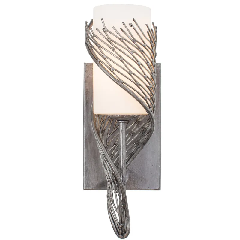 Flow 1 Light Right Sconce - Steel — Varaluz Lighting LED Wall Lights  
