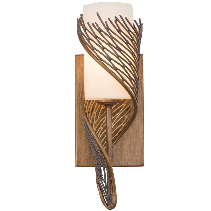 Flow 1 Light Right Sconce - Hammered Ore — Varaluz Lighting LED Wall Lights  