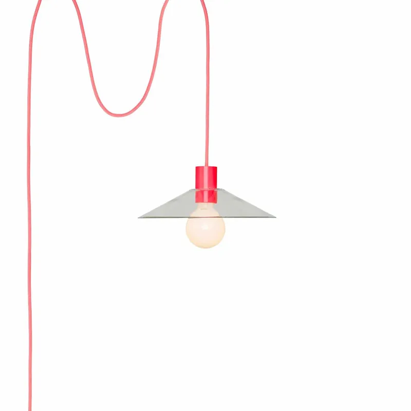 Totally! AiO Glass Slope Plug-In Pendant — Color Cord Company LED Pendant Lights  