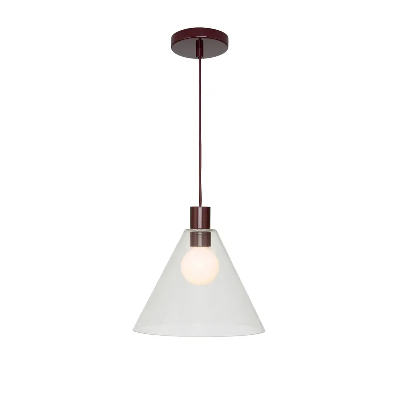 Totally! AiO Glass Cone Ceiling Pendant | 6in or 11in — Color Cord Company LED Pendant Lights  