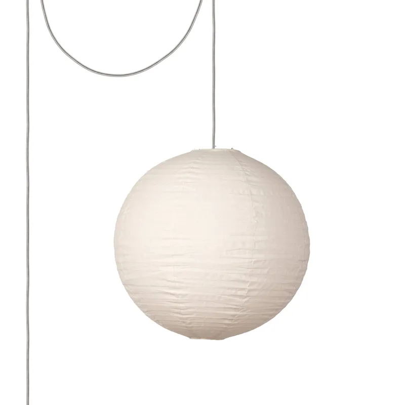 Linen Lantern Globe Ceiling Plug-In Pendant — Color Cord Company LED Pendant Lights  