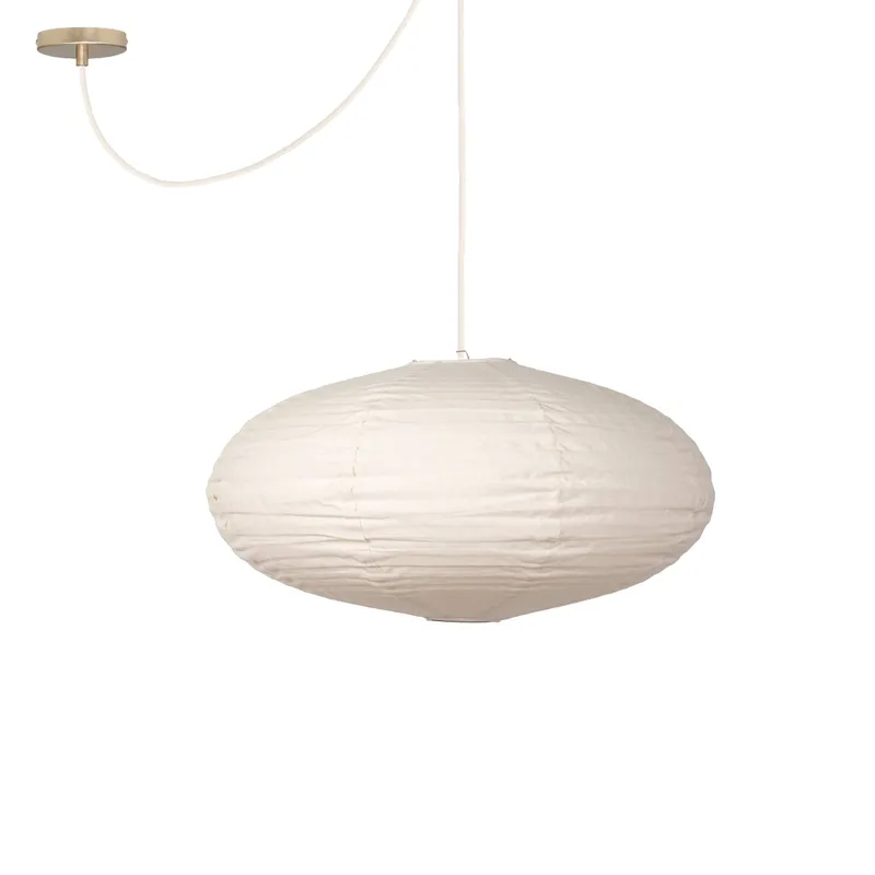 Linen Lantern Saucer Ceiling Pendant — Color Cord Company LED Pendant Lights  