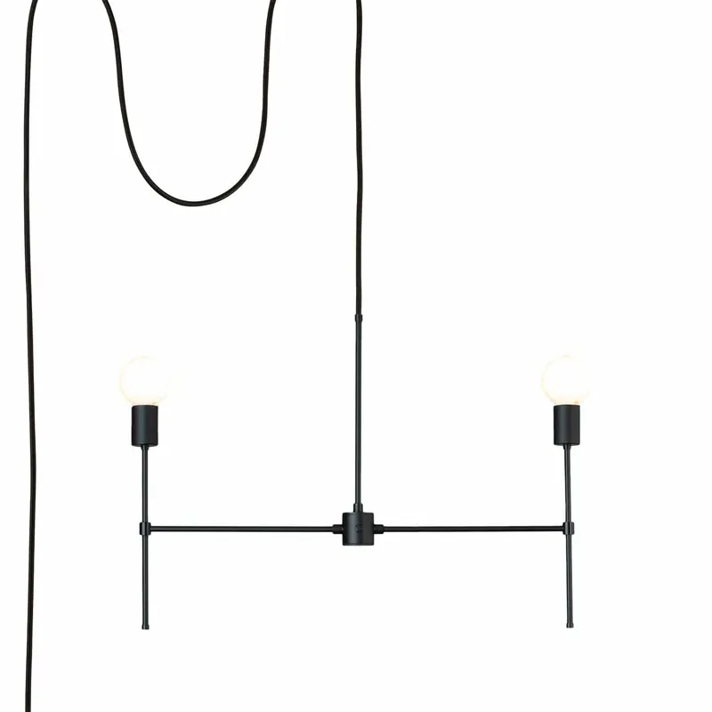 Slim 2-Arm Plug-in Chandelier — Color Cord Company LED Pendant Lights  