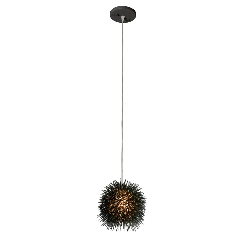 Urchin 1 Light Uber Mini Pendant - Black — Varaluz Lighting LED Landscape Lights  