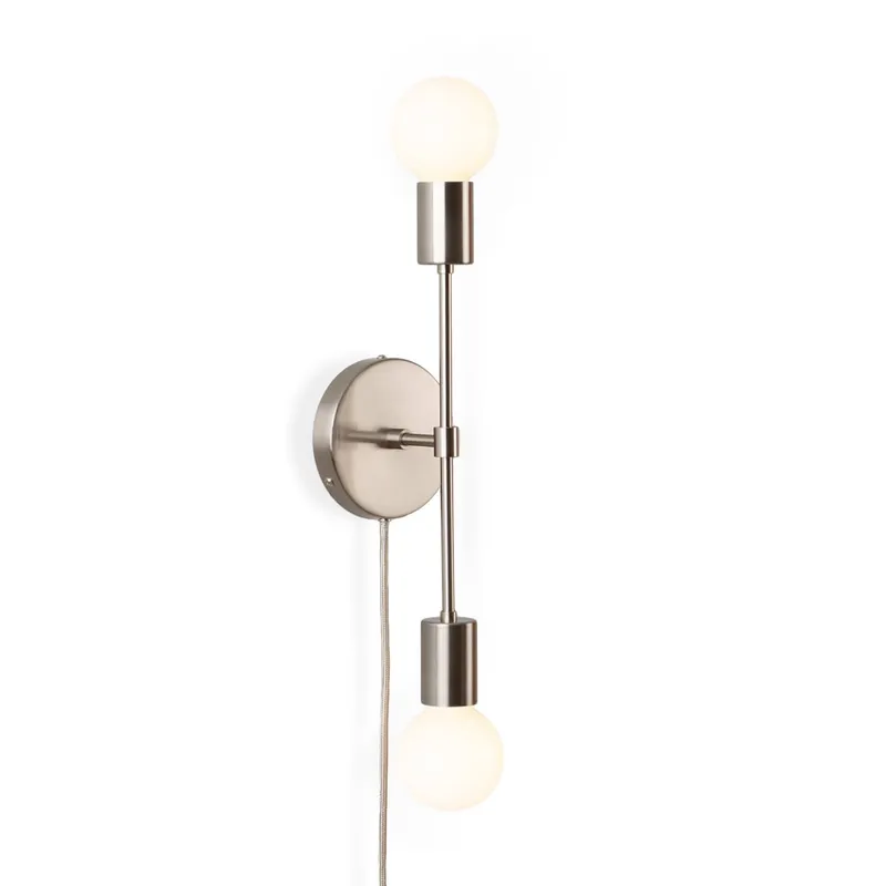 Slim Duo Plug-In Sconce — Color Cord Company LED Wall Lights  