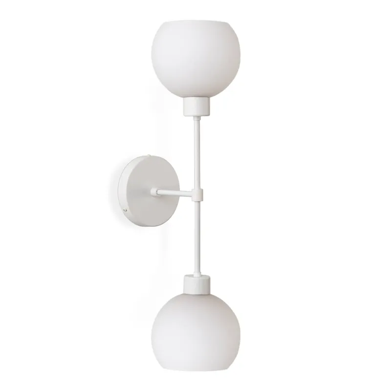 Slim Duo Sconce with Glass Globes — Color Cord Company LED Wall Lights  