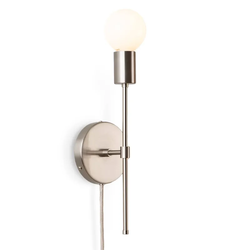 Slim Solo Plug-In Sconce — Color Cord Company LED Wall Lights  