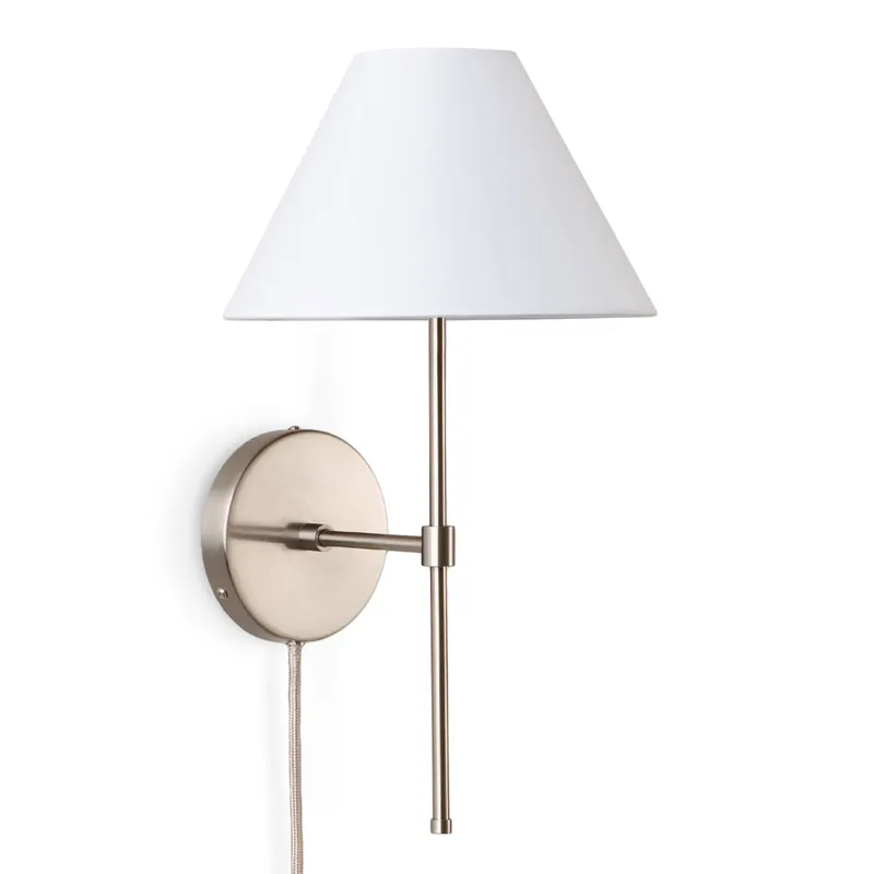 Slim Solo Plug-In Sconce with Smooth Empire Shade — Color Cord Company LED Wall Lights  