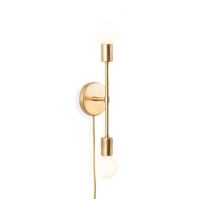 Bold Duo Plug-In Sconce — Color Cord Company LED Wall Lights  