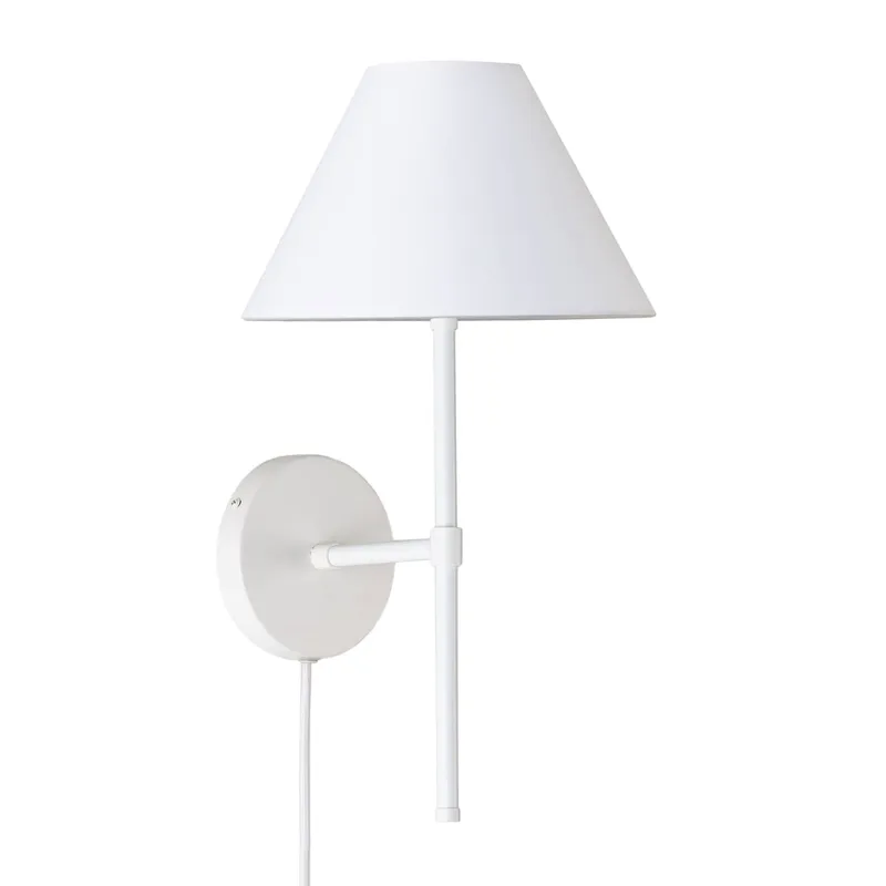 Bold Solo Plug-In Sconce with Smooth Empire Shade — Color Cord Company LED Wall Lights  