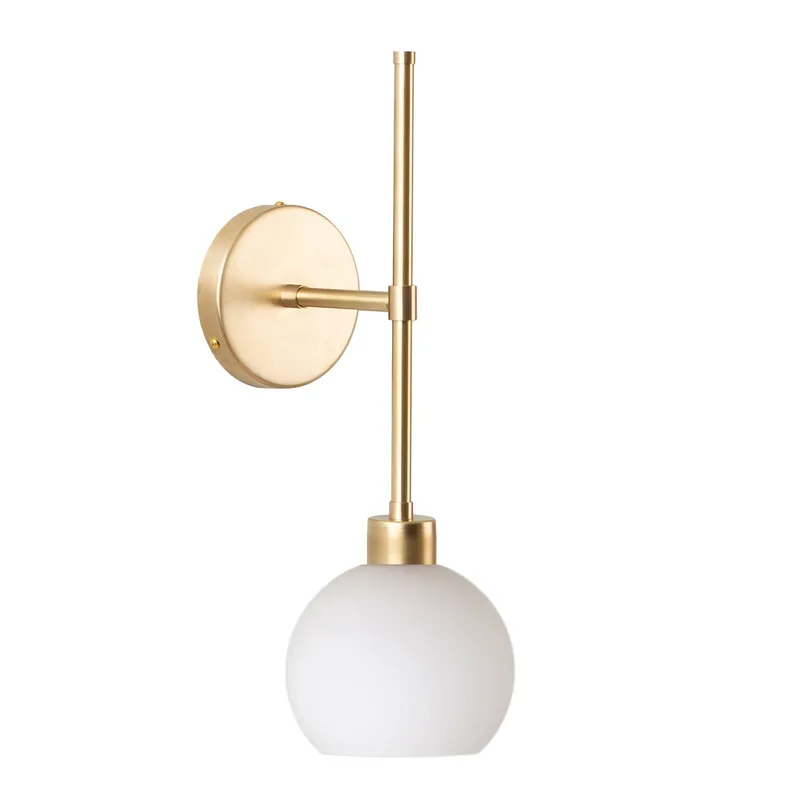 Bold Solo Wall Sconce with Glass Globe Shade — Color Cord Company LED Wall Lights  
