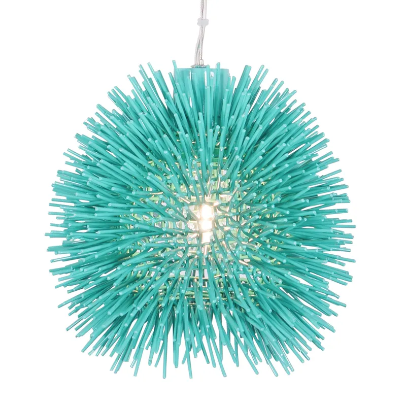 Urchin 1 Light Mini Pendant - Aqua Velvet — Varaluz Lighting LED Landscape Lights  