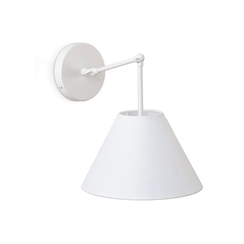 Hinge Double Solo Sconce with Smooth Empire Shade — Color Cord Company LED Wall Lights  