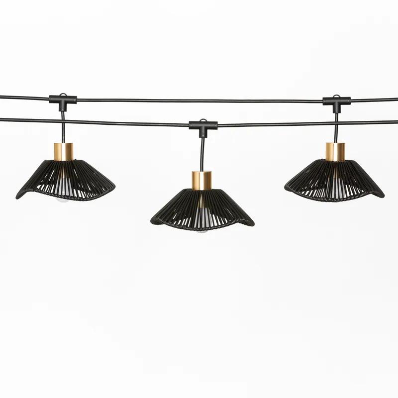 AiO Outdoor String Light with Mini Lasso Shade — Color Cord Company LED Bollards & Pathway Lights  