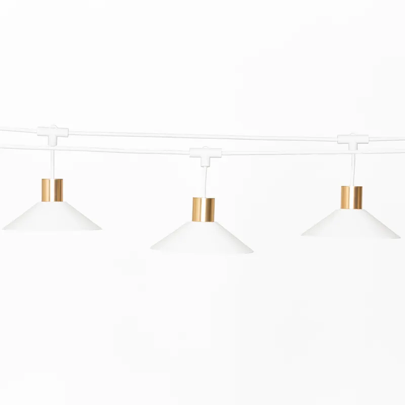 AiO Outdoor String Light with Mini Slope Shade — Color Cord Company LED Bollards & Pathway Lights  