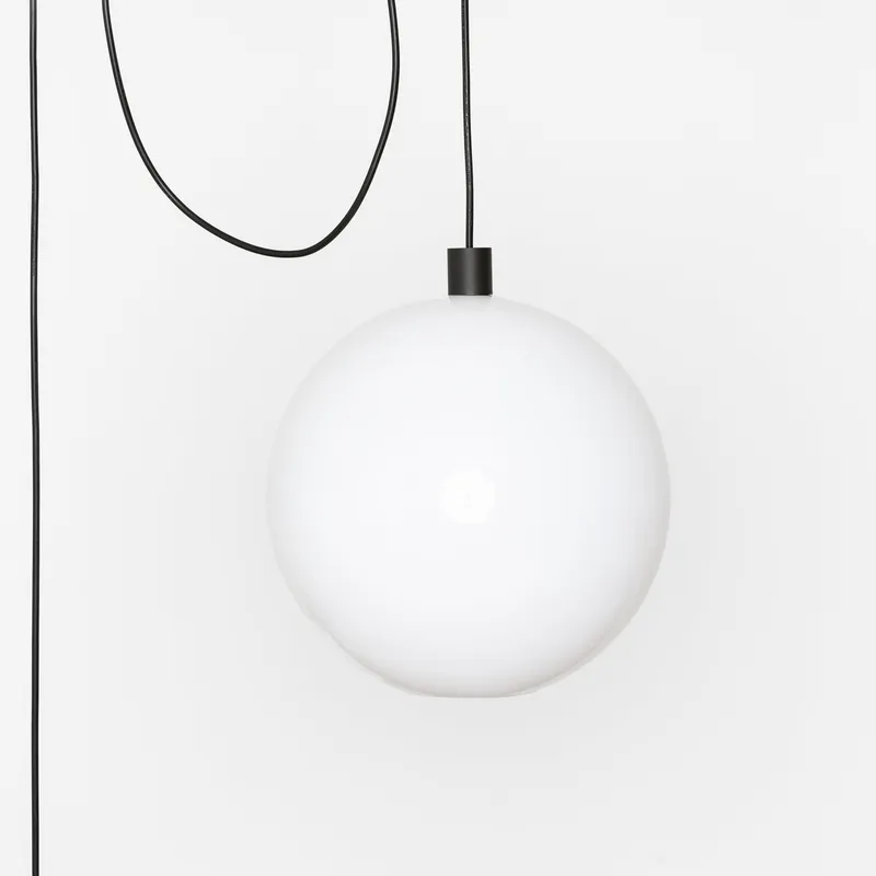 AiO Outdoor Pendant with 16" Acrylic Globe — Color Cord Company LED Pendant Lights  