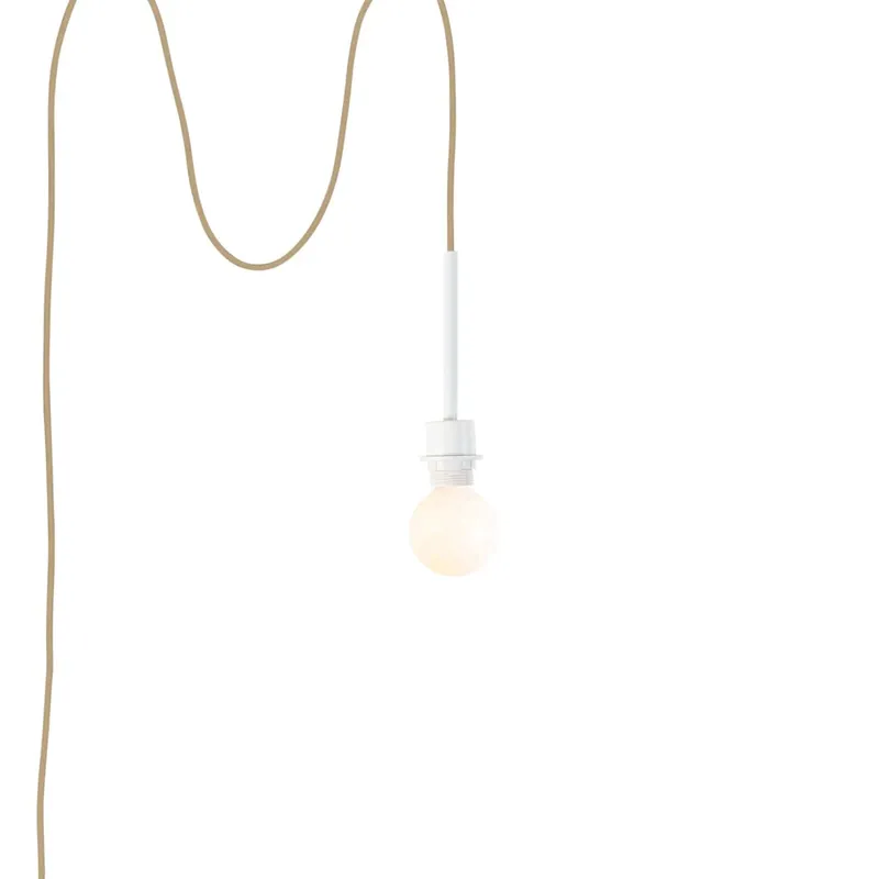Pendulum Shade Ready White Chroma Plug-In Cord Set — Color Cord Company LED Pendant Lights  