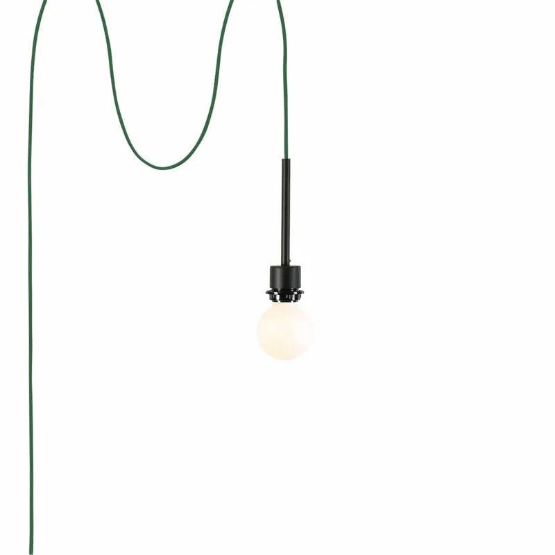 Pendulum Shade Ready Black Chroma Plug-In Cord Set — Color Cord Company LED Pendant Lights  
