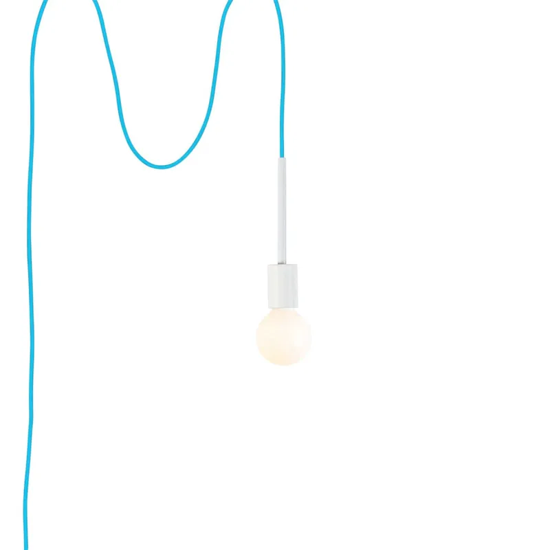 Pendulum White Chroma Plug-In Cord Set — Color Cord Company LED Pendant Lights  