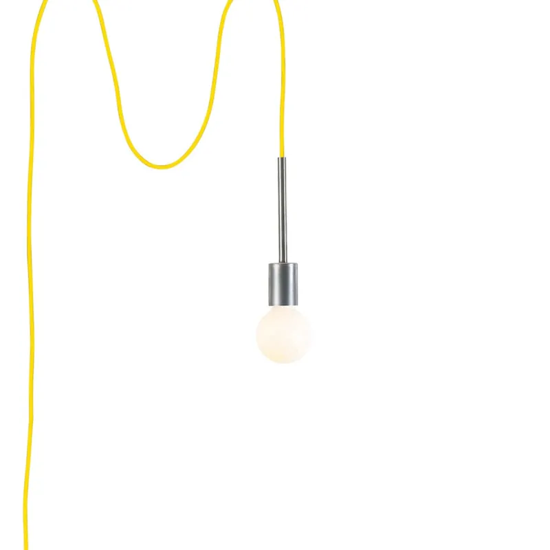 Pendulum Raw Metal Chroma Plug-In Cord Set — Color Cord Company LED Pendant Lights  
