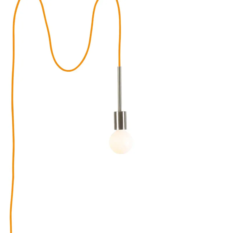 Pendulum Brushed Nickel Chroma Plug-In Cord Set — Color Cord Company LED Pendant Lights  