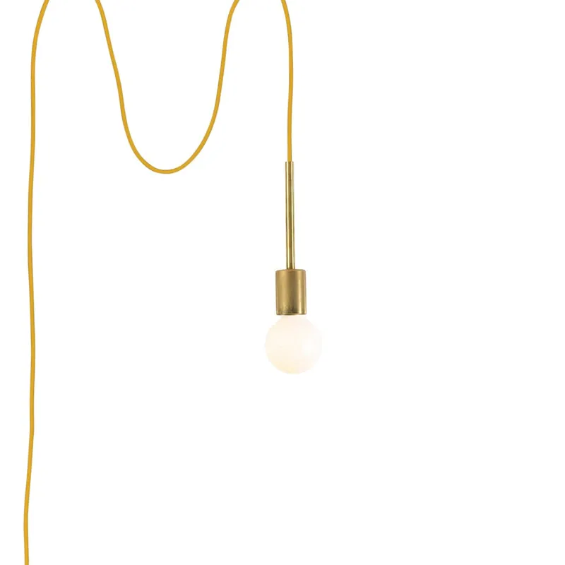 Pendulum Brass Chroma Plug-In Cord Set — Color Cord Company LED Pendant Lights  
