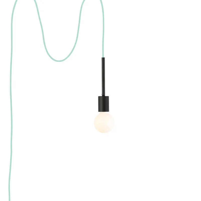 Pendulum Black Chroma Plug-In Cord Set — Color Cord Company LED Pendant Lights  