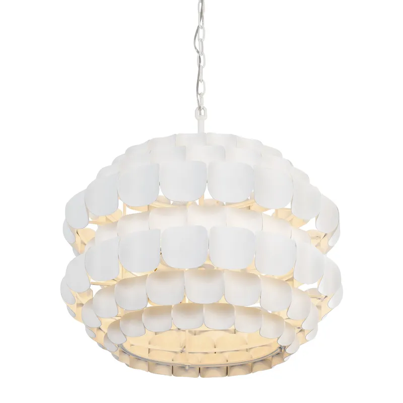 Swoon 6 Light Pendant - Matte White — Varaluz Lighting LED Landscape Lights  