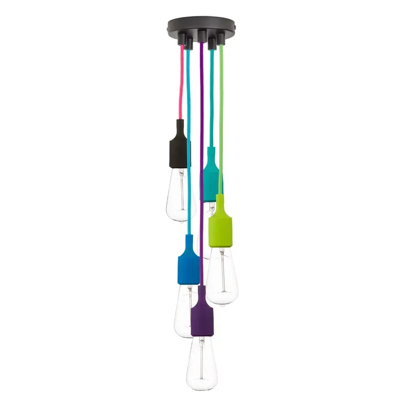 Customize: Silicone Pendant Chandelier — Color Cord Company LED Pendant Lights  