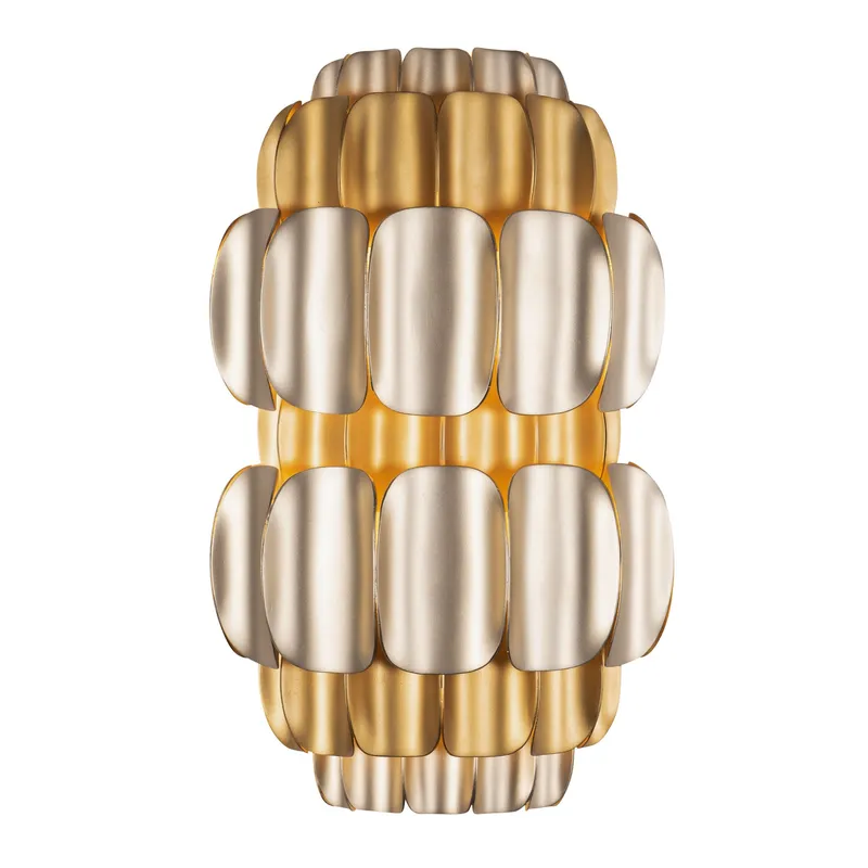 Swoon 2 Light Sconce - Antique Gold/Gold Dust — Varaluz Lighting LED Wall Lights  