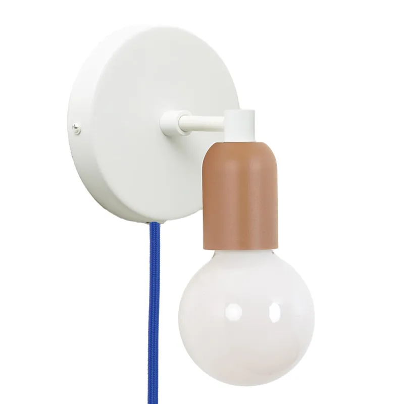 Customize: Mini Plug-In Junction Solo Sconce — Color Cord Company LED Wall Lights  