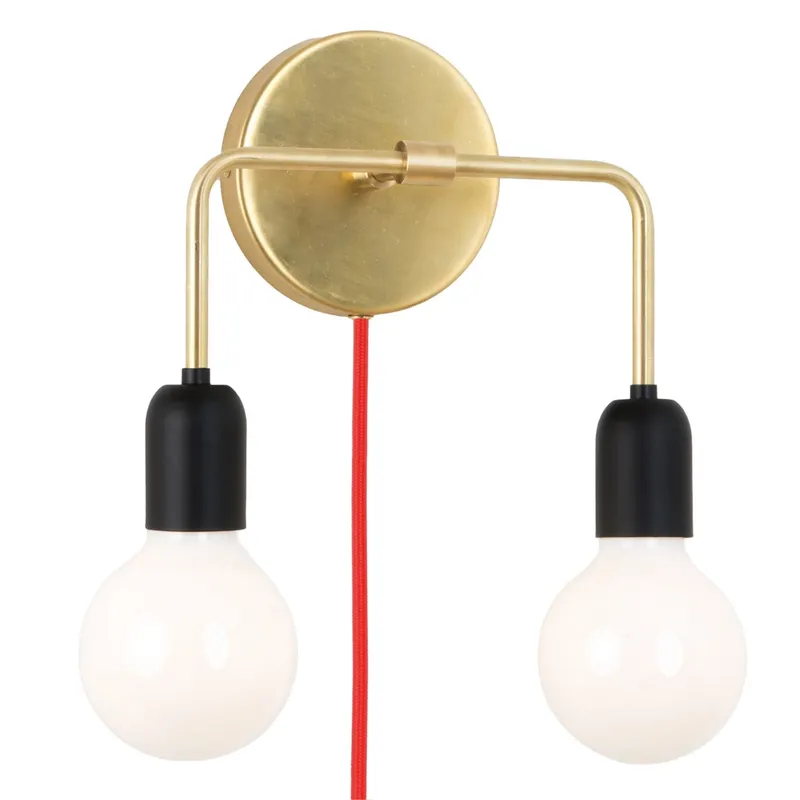 Customize: Bend Duo Plug-In Sconce — Color Cord Company LED Wall Lights  