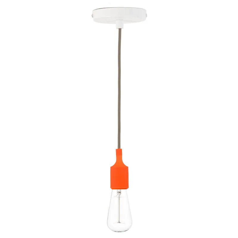 Customize: Silicone Single Ceiling Pendant — Color Cord Company LED Pendant Lights  