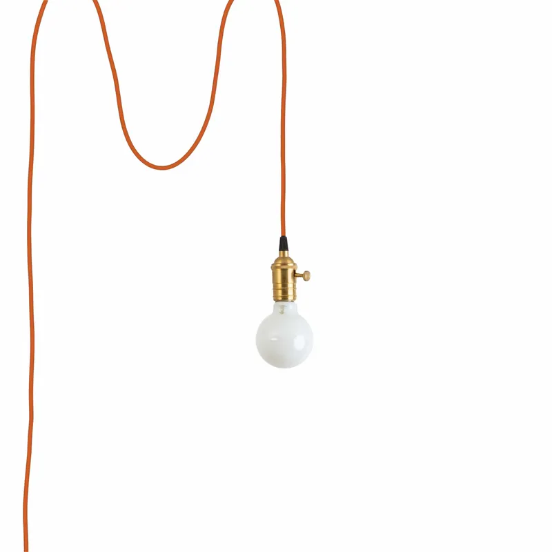 Customize: Metallic Socket Plug-In Pendant Light — Color Cord Company LED Pendant Lights  