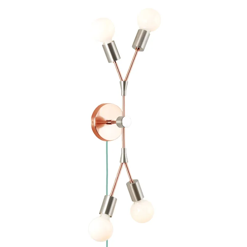 Customize: Twig 4-Arm Plug-In Sconce — Color Cord Company LED Wall Lights  