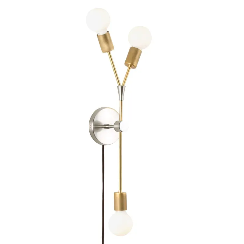 Customize: Twig 3-Arm Plug-In Sconce — Color Cord Company LED Wall Lights  