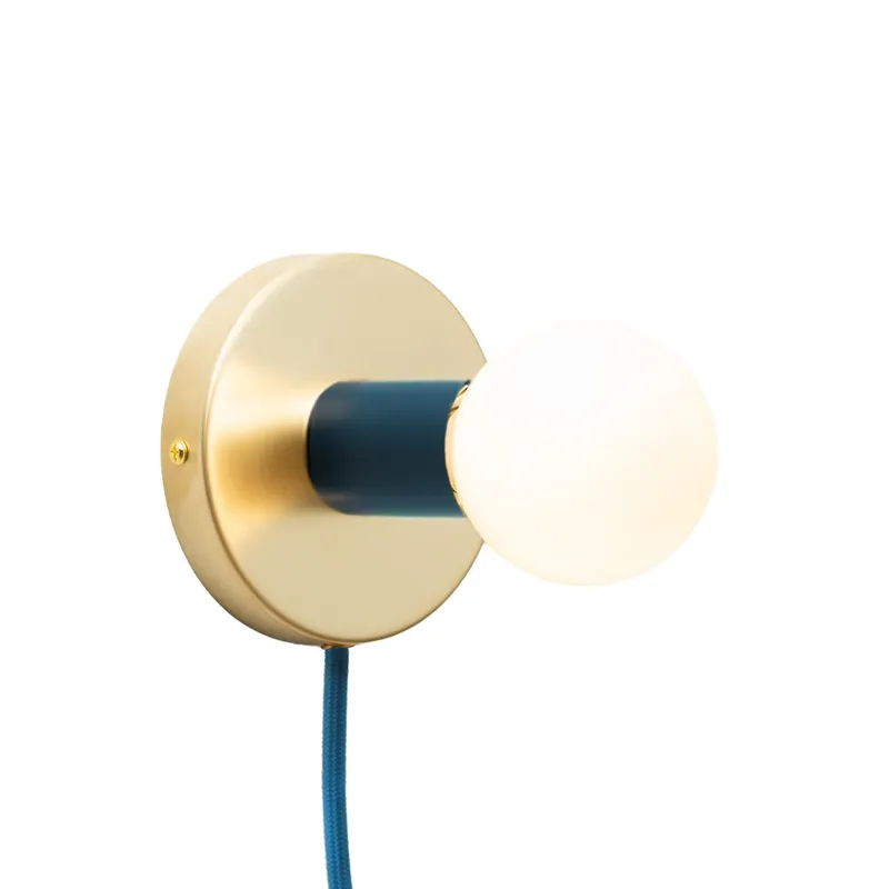 Customize: Button Plug-In Sconce — Color Cord Company LED Wall Lights  