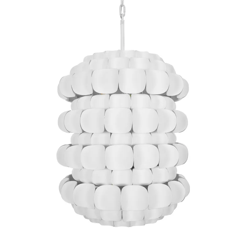 Swoon 6 Light Foyer - Matte White — Varaluz Lighting LED Smart & Connected Lighting  