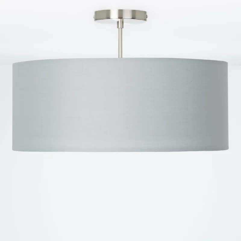 Post Fabric Drum Shade Flush Mount Pendant — Color Cord Company LED Pendant Lights  