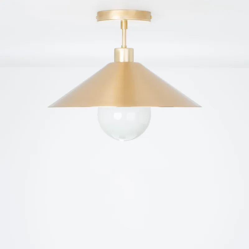 Post Slope Shade Flush Mount Pendant — Color Cord Company LED Pendant Lights  