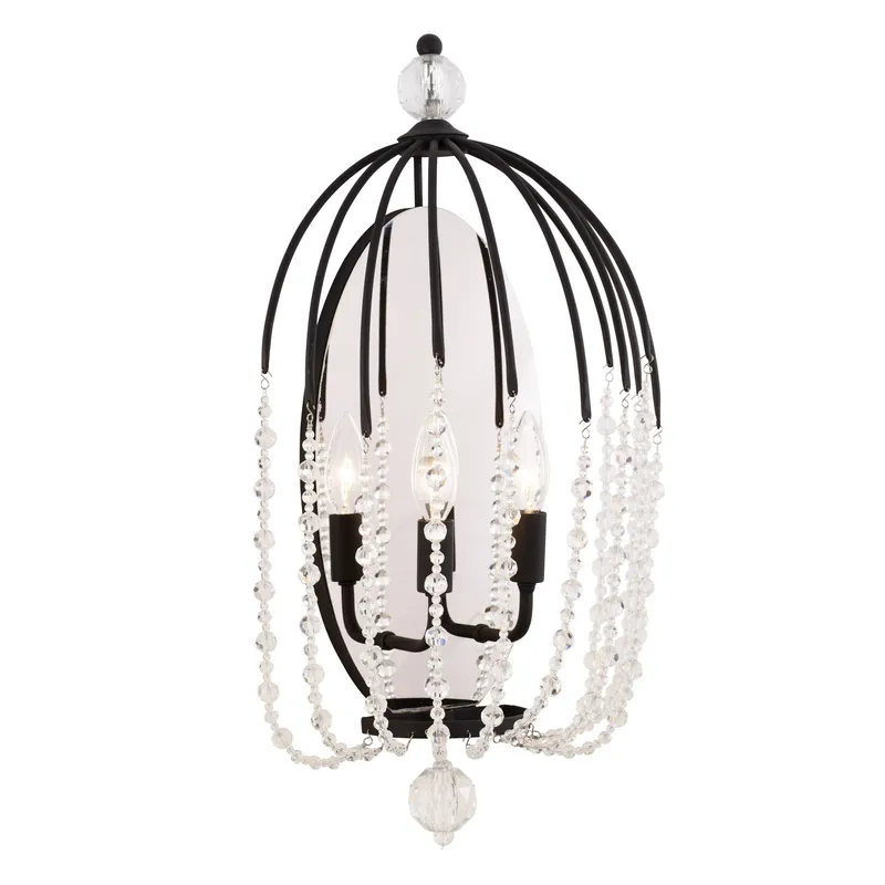Voliere 2 Light Sconce - Matte Black — Varaluz Lighting LED Wall Lights  
