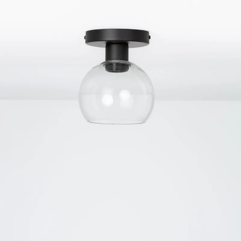 Glass Globe Button Flush Mount - 6inch — Color Cord Company LED Ceiling Lights  