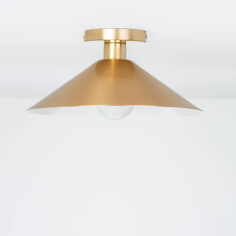 Slope Shade Button Flush Mount — Color Cord Company LED Ceiling Lights  